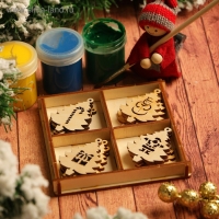 Набор заготовок для творчества &laquo;Ёлочки&raquo;, 4 вида,16 шт, размер 5х4 см