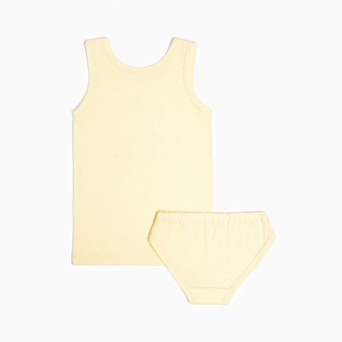 Комплект для девочки (майка, трусы), цвет жёлтый, рост 116 см Комплект для девочки (майка, трусы), цвет жёлтый, рост 116 см