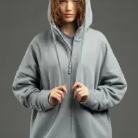 Толстовка унисекс H3, серая, размер XS/S Толстовка унисекс H3, серая, размер XS/S