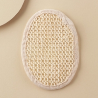 Мочалка для тела, овальная с хлопком, 10 см Мочалка для тела, овальная с хлопком, 10 см