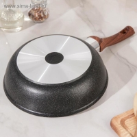 Сковорода Granit ultra original, d=24 см, пластиковая ручка, стеклянная крышка, антипригарное покрытие, цвет чёрный Сковорода Granit ultra original, d=24 см, пластиковая ручка, стеклянная крышка, антипригарное покрытие, цвет чёрный