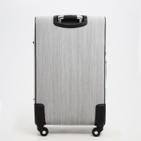 Чемодан большой 95 л (L), отдел на молнии, с расширением, кодовый замок, 4 колеса, наружный карман, цвет серый