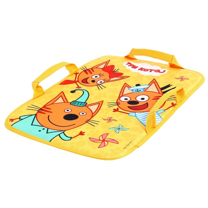 Ледянка мягкая &laquo;Три кота&raquo;, жёлтый, 40&times;54 см