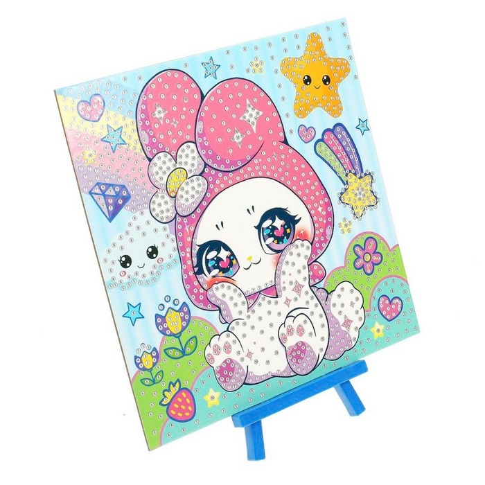 Набор для детского творчества, алмазная мозаика «Кавайный зайка», 20 × 20 см Набор для детского творчества, алмазная мозаика «Кавайный зайка», 20 × 20 см