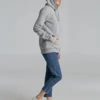 Толстовка на молнии с капюшоном Unit Siverga Heavy серый меланж, размер XS