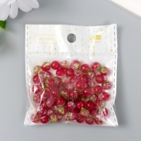 Бусины для творчества пластик "Мыльный пузырь прозрачная фуксия" набор 20 гр 0,8х0,8х0,8 см