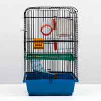 Клетка для грызунов трехярусная, туннели микс видов 39 x 29 х 46 см, микс цветов Клетка для грызунов трехярусная, туннели микс видов 39 x 29 х 46 см, микс цветов
