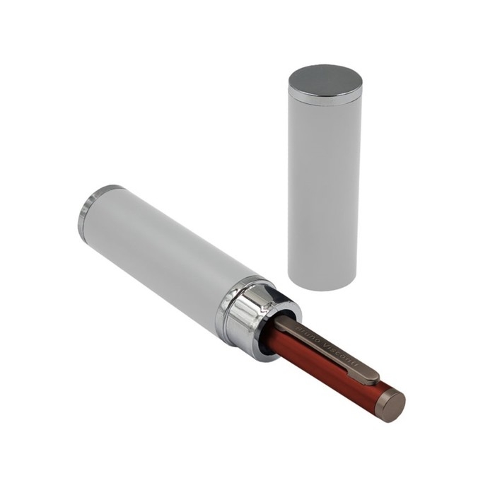 Ручка шариковая поворотная, 1.0 мм, BrunoVisconti FIRENZE, стержень синий, металлический корпус Soft Touch красный, в тубусе Ручка шариковая поворотная, 1.0 мм, BrunoVisconti FIRENZE, стержень синий, металлический корпус Soft Touch красный, в тубусе