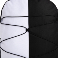 Рюкзак школьный текстильный со шнуровкой, 38х29х11 см, черно-белый