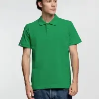 Рубашка поло мужская Virma Premium, зеленая, размер L