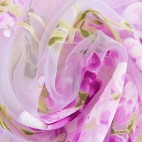 Тюль Этель &laquo;Виноградная лоза&raquo; (лиловый) б/ утяжелителя, ширина 140 см, высота 250 см