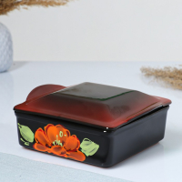 Набор для холодца "Квадро" 3х0,9л, мак на черном Набор для холодца "Квадро" 3х0,9л, мак на черном