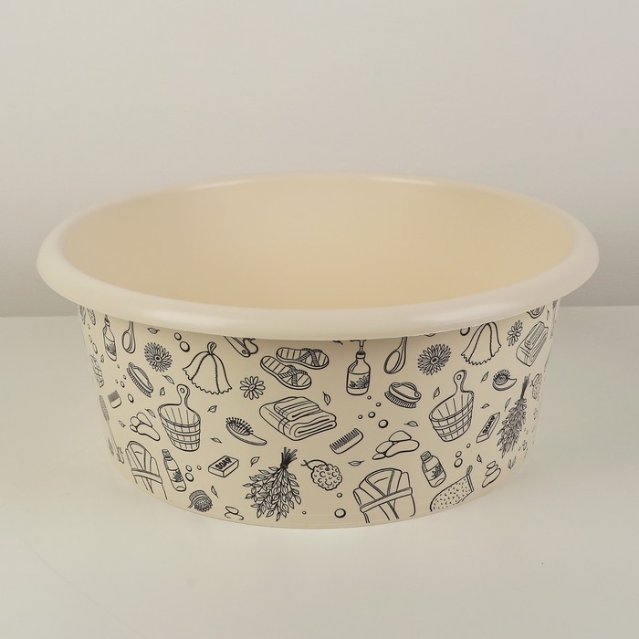 Таз круглый «Русская банька», 15 л Таз круглый «Русская банька», 15 л