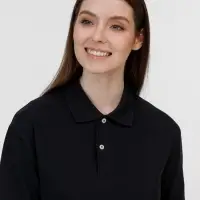 Рубашка поло унисекс Pacific, черная, размер XXL Рубашка поло унисекс Pacific, черная, размер XXL