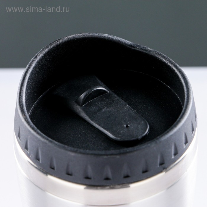 Термокружка, 350 мл, Графика, сохраняет тепло 2 ч, 14.5 х 7.5 см, хром