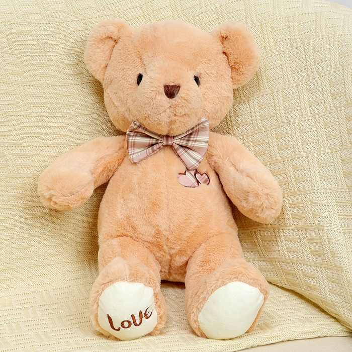 Мягкая игрушка «Мишка», с бантиком, 45 см, цвет бежевый Мягкая игрушка «Мишка», с бантиком, 45 см, цвет бежевый