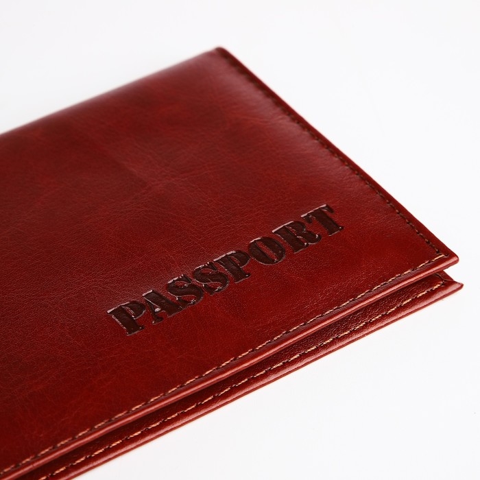 Обложка для паспорта, цвет коричневый