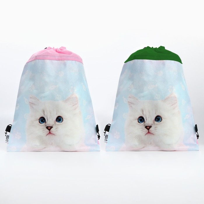Мешок для обуви &laquo;Мысли кота&raquo; нетканное полотно, размер 30 х 40 см МИКС