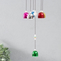 Музыка ветра металл "Три денежных жабы" 6 колокольчиков 55х8х8 см Музыка ветра металл "Три денежных жабы" 6 колокольчиков 55х8х8 см