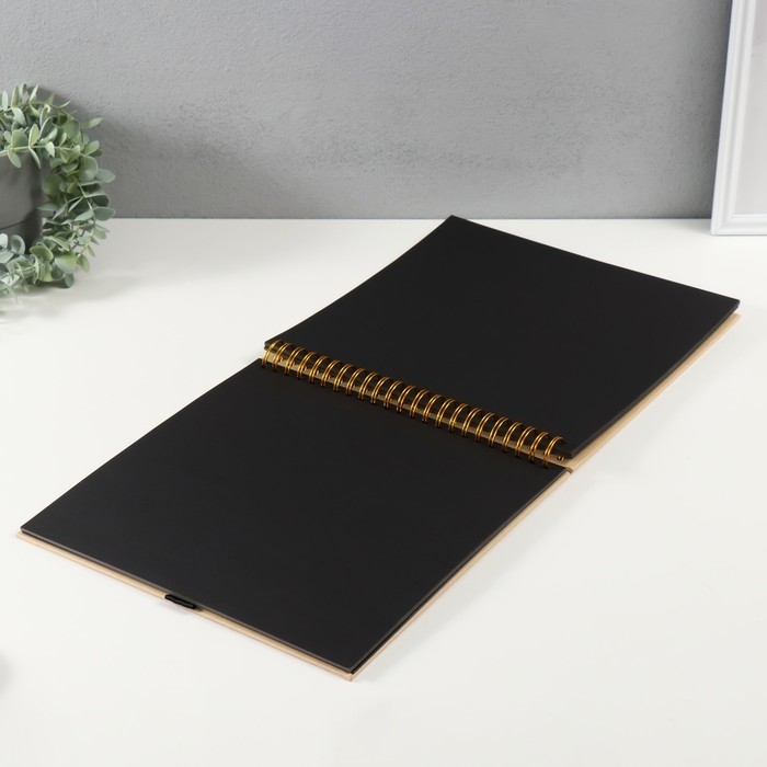 Фотоальбом  30 черных листов "Воспоминания" 31х32,5х3 см