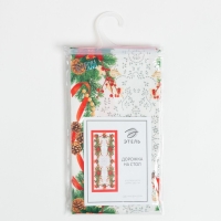 Новый год. Дорожка на стол "Этель" Рождественский балл 30х70 +/-3  см, 100% хлопок, саржа 190 гр/м2