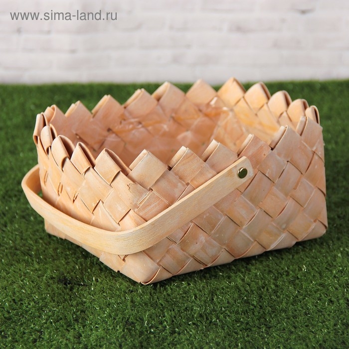 Набор корзин плетеных, 2  шт, лукошко, натуральный, 21&times;16&times;22 см, 17,5&times;12,5&times;17,5 см