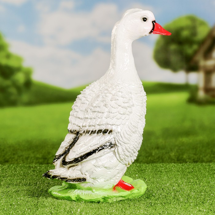 Садовая фигура Садовая фигура "Утка" белая, 37х22см