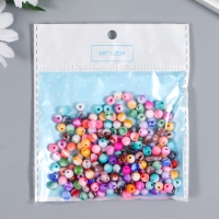 Бусины для творчества пластик "Шарики мраморные разводы" набор 20 гр d=0,6 см Бусины для творчества пластик "Шарики мраморные разводы" набор 20 гр d=0,6 см