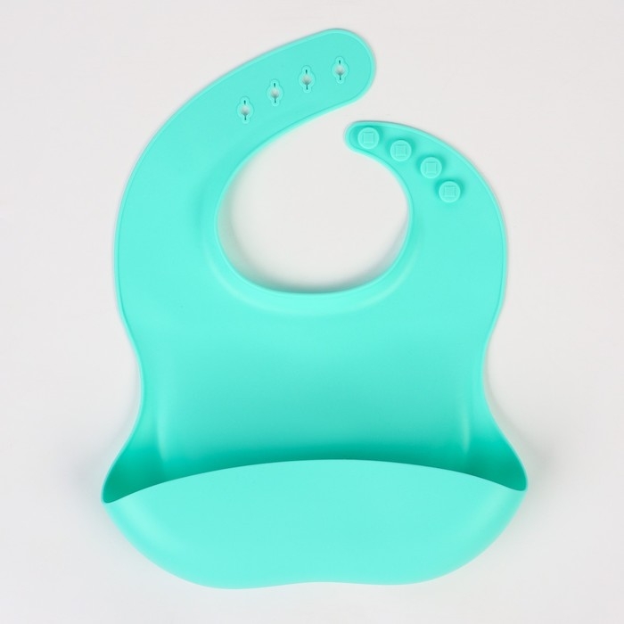 Набор для кормления: нагрудник, тарелка на присоске, ложка, Крошка Я, бирюзовый