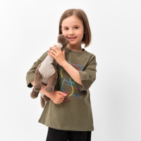 Футболка детская MINAKU цвет хаки, рост 98