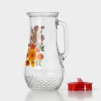 Набор питьевой &laquo;Букеты&raquo;, стеклянный, кувшин 1,7 л + 6 стаканов 230 мл, МИКС