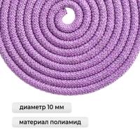 Скакалка для художественной гимнастики утяжелённая Grace Dance, 3 м, цвет сиреневый Скакалка для художественной гимнастики утяжелённая Grace Dance, 3 м, цвет сиреневый