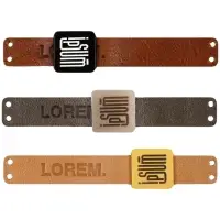 Лейбл кожаный Gimel, S, серый Лейбл кожаный Gimel, S, серый