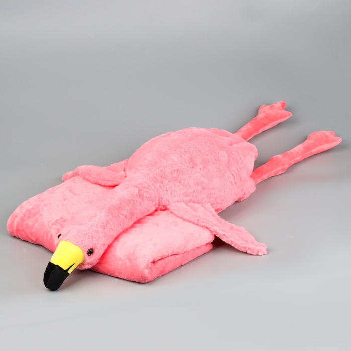 Мягкая игрушка «Фламинго» с пледом, 95 см, цвет розовый Мягкая игрушка «Фламинго» с пледом, 95 см, цвет розовый