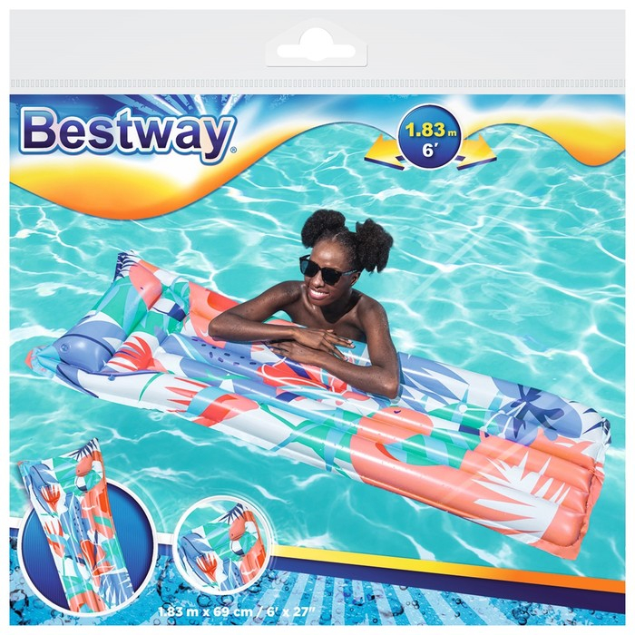 Матрас для плавания &laquo;Яркий&raquo;, 183 х 69 см, цвет МИКС, 44033 Bestway