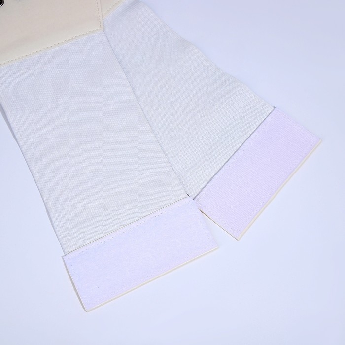 Ремень женский, ширина 12 см, на липучке, цвет белый