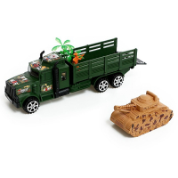 Машина инерционная &laquo;Военная&raquo;, с танком и солдатиком