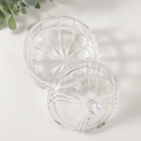 Шкатулка стекло "Грани и купол" прозрачная 10,3х10,3х10,5 см Шкатулка стекло "Грани и купол" прозрачная 10,3х10,3х10,5 см