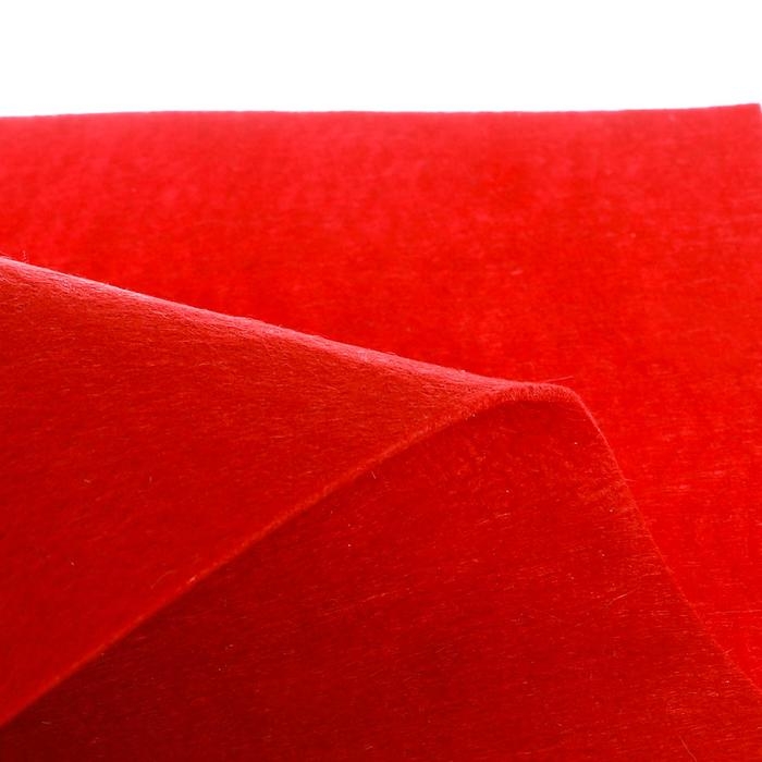 Лоскут для рукоделия, 50 &times; 50 см, фетр красный, 160 гр/м&sup2;