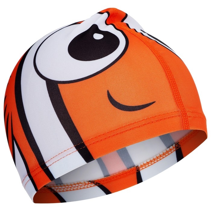 Шапочка для плавания детская &laquo;Рыбка&raquo;, тканевая, обхват 46-52 см, цвет оранжевый