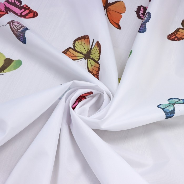 Штора для ванны Доляна &laquo;Бабочки&raquo;, 180&times;180 см