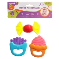 Набор погремушек &laquo;Наш малыш&raquo; с эластичными элементами, 3 шт., Крошка Я