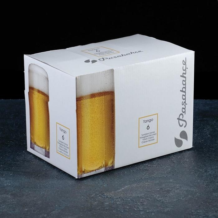 Набор стеклянных стаканов для пива Tango, 440 мл, 6 шт Набор стеклянных стаканов для пива Tango, 440 мл, 6 шт