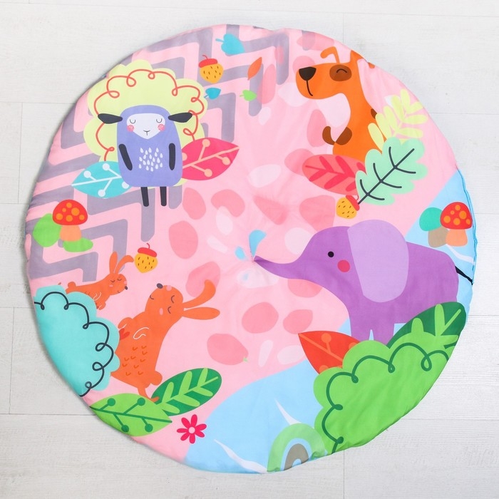 Развивающий коврик &laquo;Слоник&raquo;, с дугами, тент, 70х53х0,5
