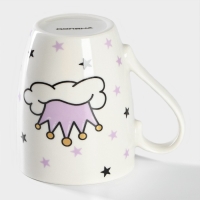 Кружка фарфоровая Доляна &laquo;Принцесса&raquo;, 350 мл, цвет белый