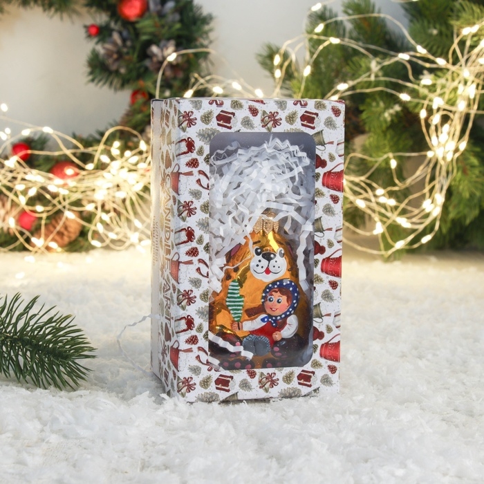 Ёлочная игрушка "Маша и медведь" 10 см