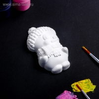 Новогодняя фигура под роспись с подвесом "Снеговик мальчик" 12х8см Новогодняя фигура под роспись с подвесом "Снеговик мальчик" 12х8см