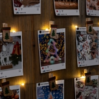 Гирлянда &laquo;Нить&raquo; 2 м роса с насадками &laquo;Прищепки-чулок&raquo;, IP20, серебристая нить, 20 LED, батарейки ААх2 (не в комплекте), свечение тёплое белое