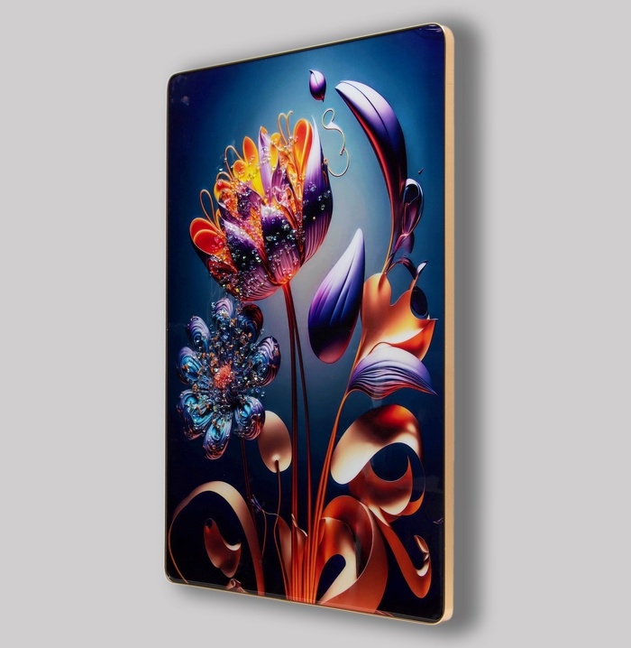 Картина акрил "Цветы абстракция" 60х39,5 см