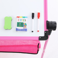 Детский мольберт &laquo;Премиум&raquo; в наборе с маркерами, мелом, губкой розовый